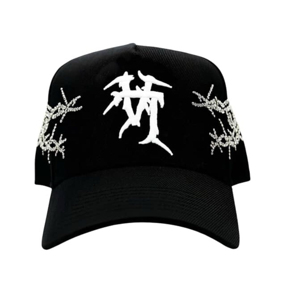 Black Embroidered Men's Hat